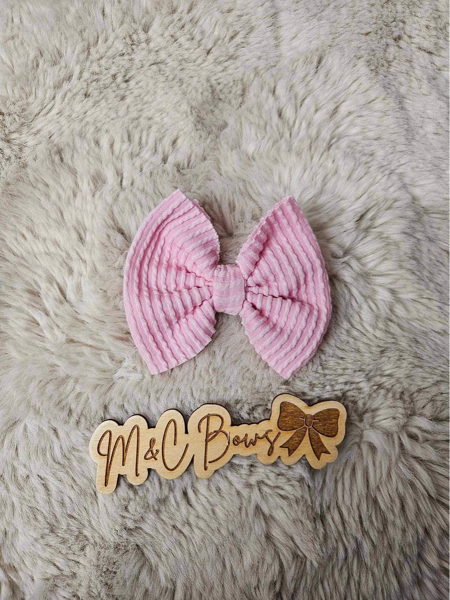 Pastel Pink Urban Rib Bow